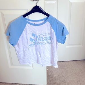 Tight fitted crop top t-shirt